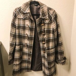 Gap Plaid Peacoat